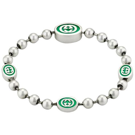 bracelet boules argent gucci|gucci interlocking silver bracelet.